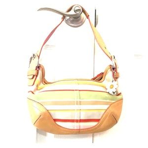 Coach Daisy Stripe Pastel Small hobo